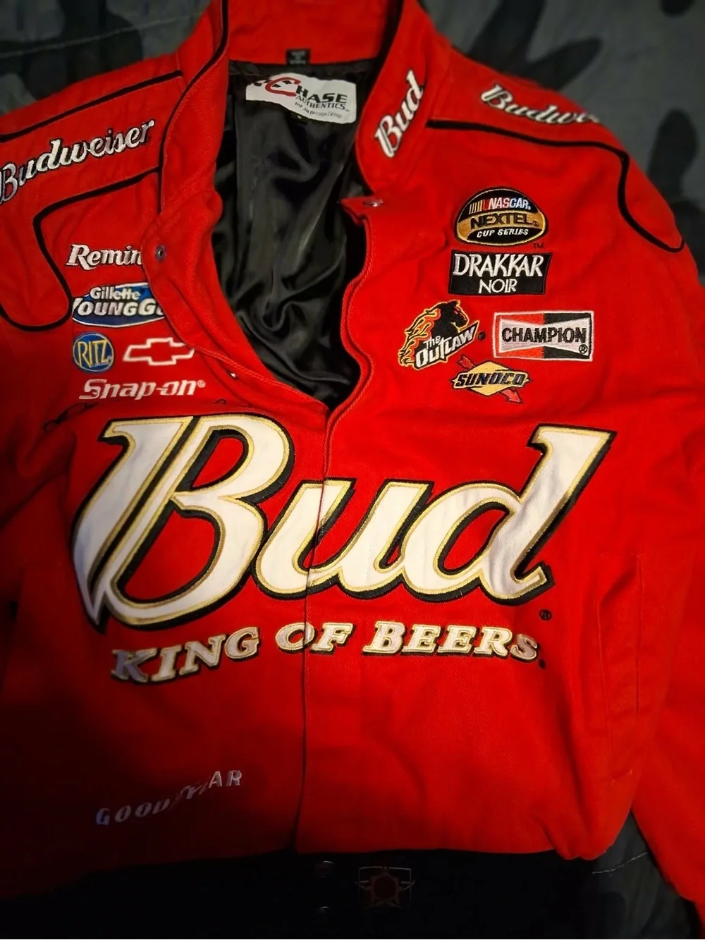 Chase Authentics Red Bud Racing Bomber Jacket Dale Earnhardt